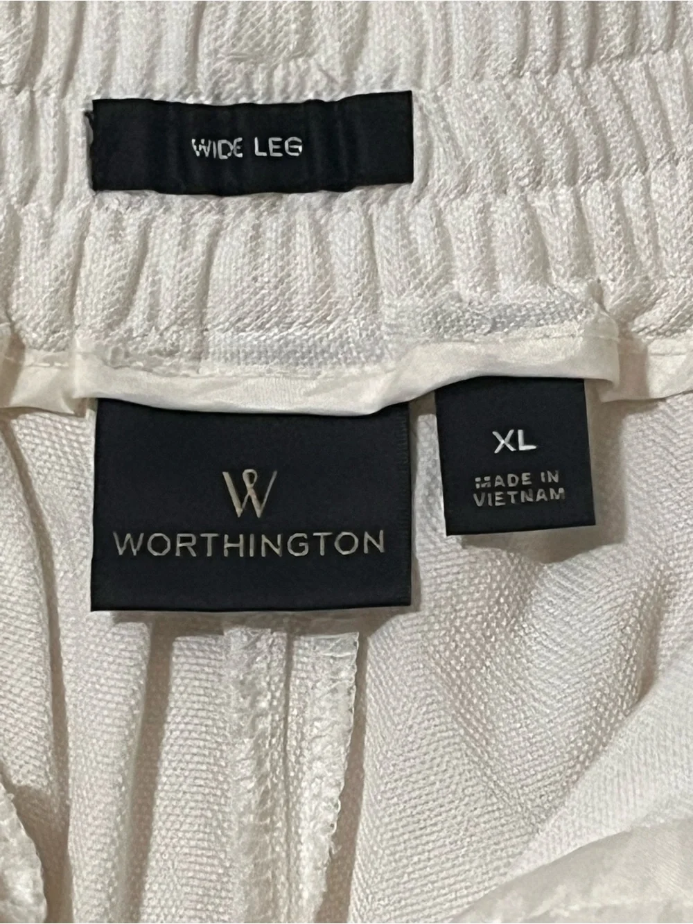 Worthington Off White Cream Wide-Leg Bermuda Women’s Pants Trousers NWOT